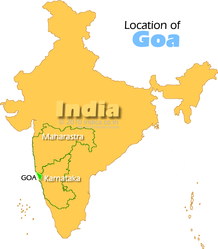 Location of Goa in India