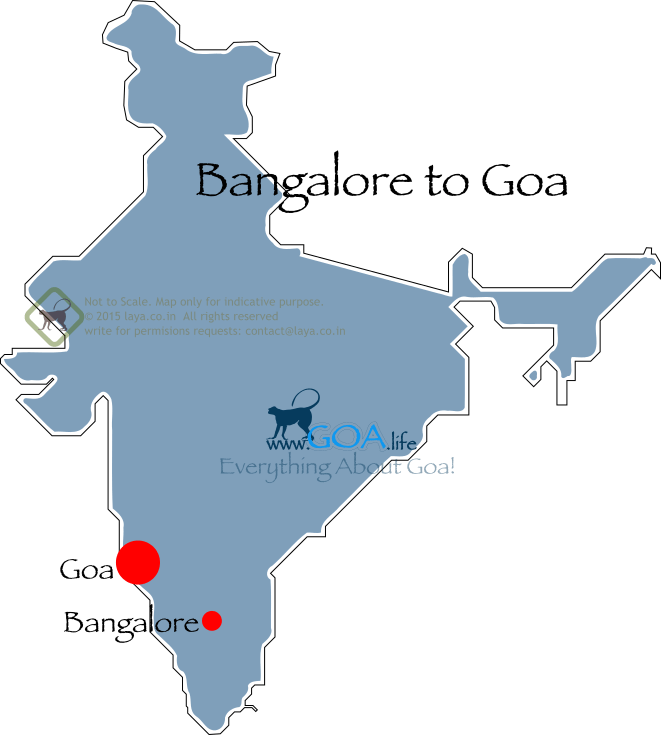 Bangalore And Goa Locations Map  