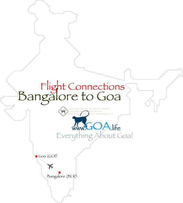 Bangalore and Goa are connected by daily direct flights