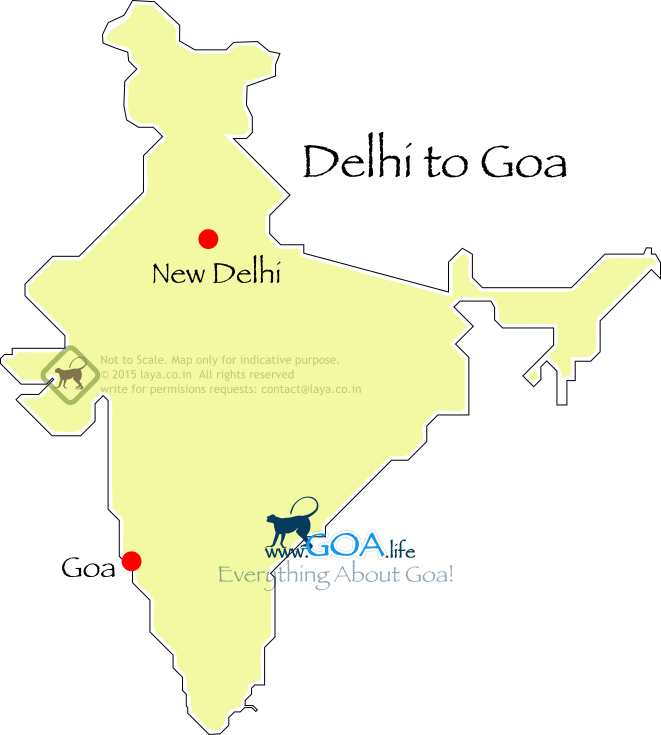 Delhi is connected with Goa by air and rail