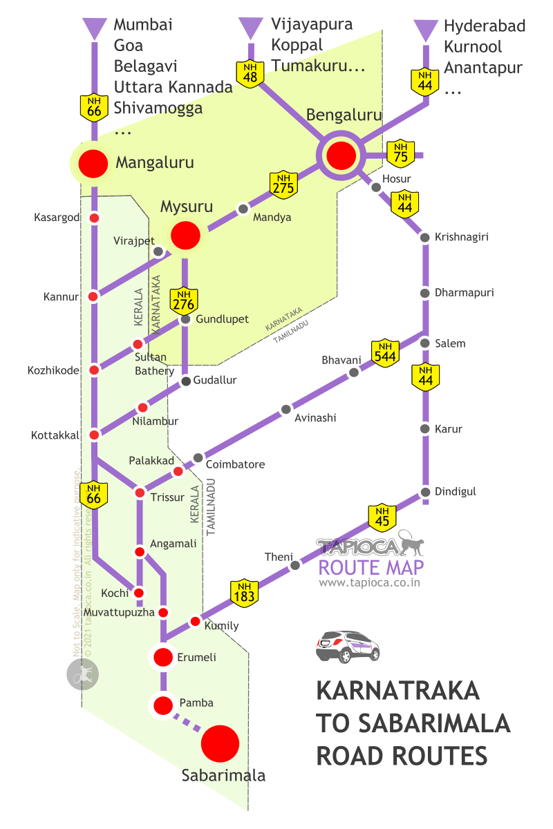 From Goa take the Mangalore route to Sabarimala